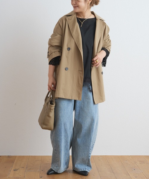 PUAL CE CIN(ピュアルセシン)の「バレルシルエットデニムパンツ(デニムパンツ・レディース・ブルー/インディゴブルー・FREE)」の8枚目の写真