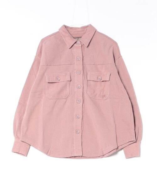 ANTIBAL(アンティバル)の「ANTIBAL/アンティバル 264AN2LH017 裏起毛カットシャツ(シャツ/ブラウス・レディース・ピンク/アイボリー/グレー・FREE)」の3枚目の写真