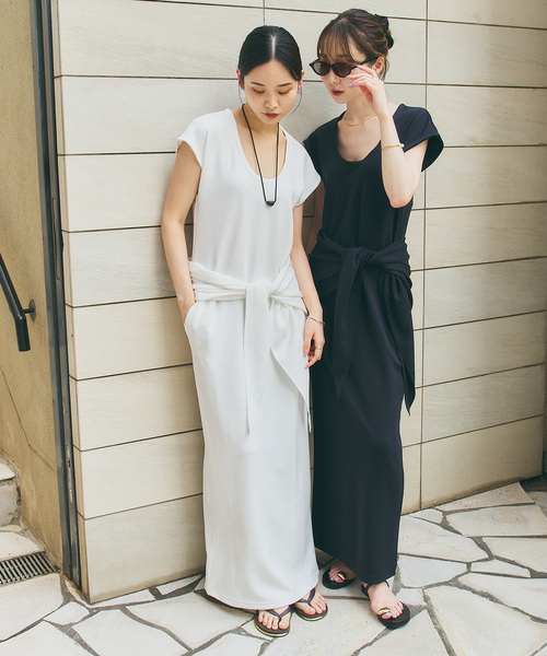 Noble(ノーブル)の「《・WEB&虎ノ門限定》【RITA×SELLICHI】スカーフ付きワンピース(ワンピース・レディース・ブラック/ホワイト・FREE)」の20枚目の写真