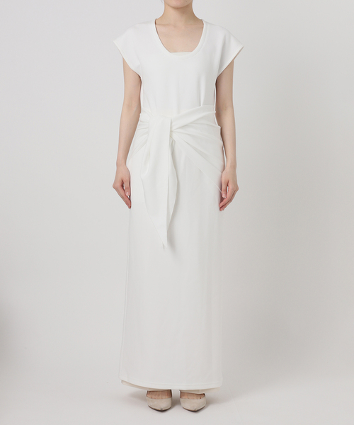 Noble(ノーブル)の「《・WEB&虎ノ門限定》【RITA×SELLICHI】スカーフ付きワンピース(ワンピース・レディース・ブラック/ホワイト・FREE)」の7枚目の写真