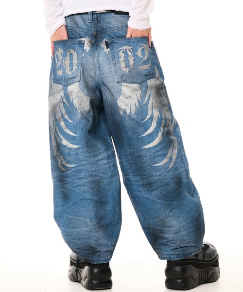 FUGA(フーガ)の「『FUGA/フーガ』2002 × FUGA Wing Baggy Denim Pants(デニムパンツ・メンズ・ブルー/ブラック・S/M/L)」の2枚目の写真