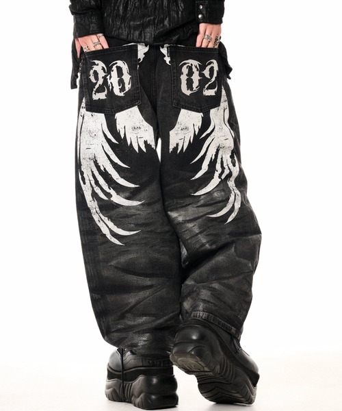 FUGA(フーガ)の「『FUGA/フーガ』2002 × FUGA Wing Baggy Denim Pants(デニムパンツ・メンズ・ブルー/ブラック・S/M/L)」の1枚目の写真
