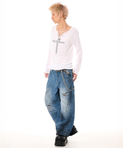 FUGA(フーガ)の「『FUGA/フーガ』2002 × FUGA Wing Baggy Denim Pants(デニムパンツ・メンズ・ブルー/ブラック・S/M/L)」の20枚目の写真