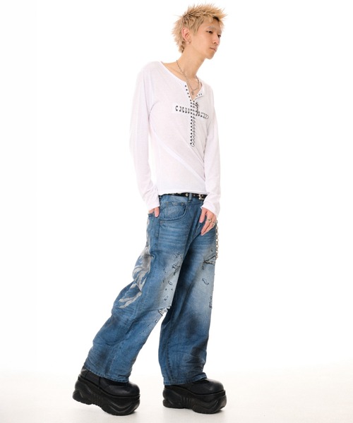 FUGA(フーガ)の「『FUGA/フーガ』2002 × FUGA Wing Baggy Denim Pants(デニムパンツ・メンズ・ブルー/ブラック・S/M/L)」の21枚目の写真