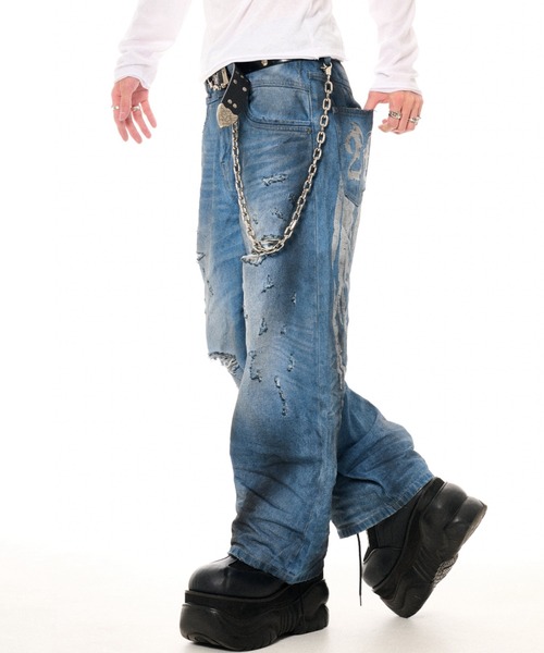 FUGA(フーガ)の「『FUGA/フーガ』2002 × FUGA Wing Baggy Denim Pants(デニムパンツ・メンズ・ブルー/ブラック・S/M/L)」の16枚目の写真