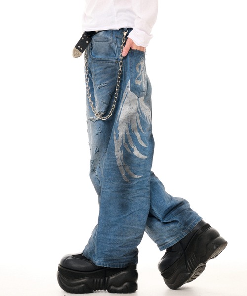 FUGA(フーガ)の「『FUGA/フーガ』2002 × FUGA Wing Baggy Denim Pants(デニムパンツ・メンズ・ブルー/ブラック・S/M/L)」の15枚目の写真