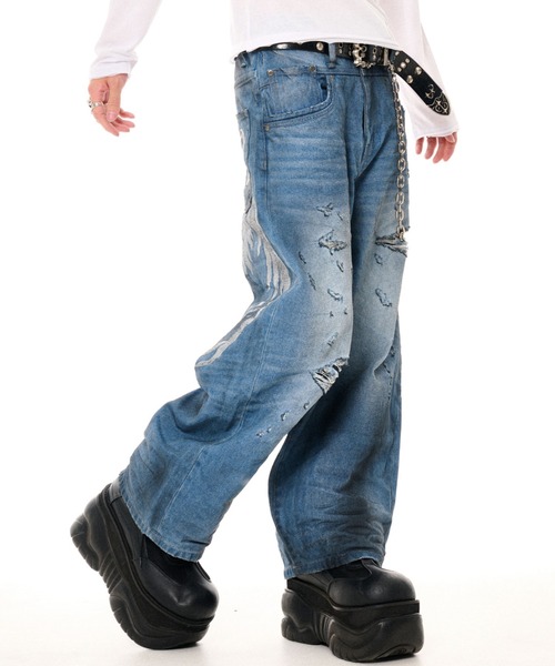 FUGA(フーガ)の「『FUGA/フーガ』2002 × FUGA Wing Baggy Denim Pants(デニムパンツ・メンズ・ブルー/ブラック・S/M/L)」の18枚目の写真