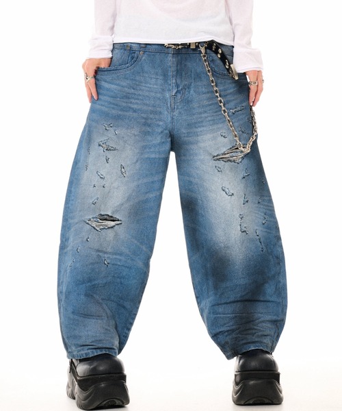 FUGA(フーガ)の「『FUGA/フーガ』2002 × FUGA Wing Baggy Denim Pants(デニムパンツ・メンズ・ブルー/ブラック・S/M/L)」の14枚目の写真