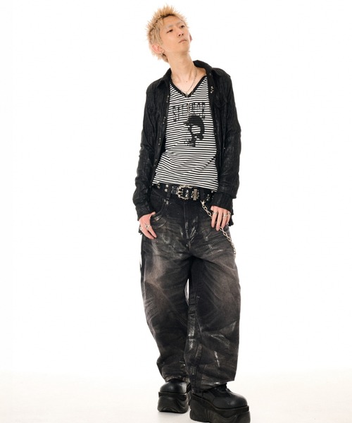 FUGA(フーガ)の「『FUGA/フーガ』2002 × FUGA Wing Baggy Denim Pants(デニムパンツ・メンズ・ブルー/ブラック・S/M/L)」の10枚目の写真