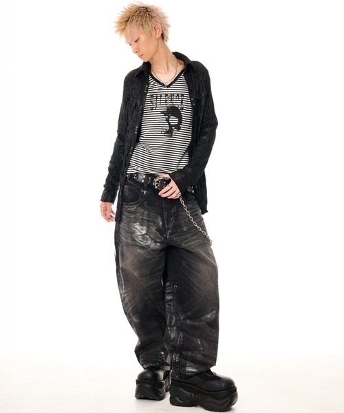 FUGA(フーガ)の「『FUGA/フーガ』2002 × FUGA Wing Baggy Denim Pants(デニムパンツ・メンズ・ブルー/ブラック・S/M/L)」の11枚目の写真