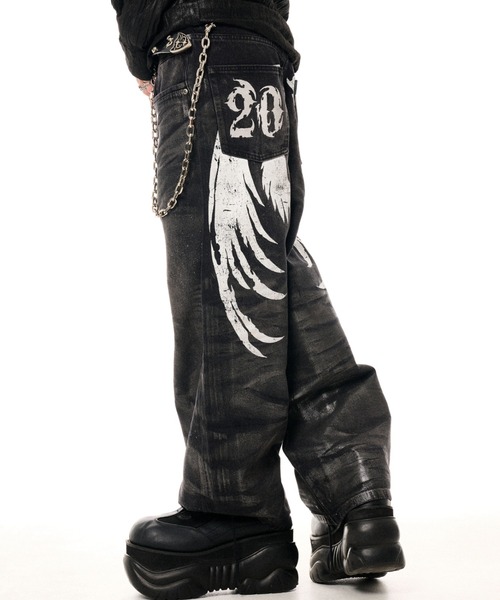 FUGA(フーガ)の「『FUGA/フーガ』2002 × FUGA Wing Baggy Denim Pants(デニムパンツ・メンズ・ブルー/ブラック・S/M/L)」の7枚目の写真
