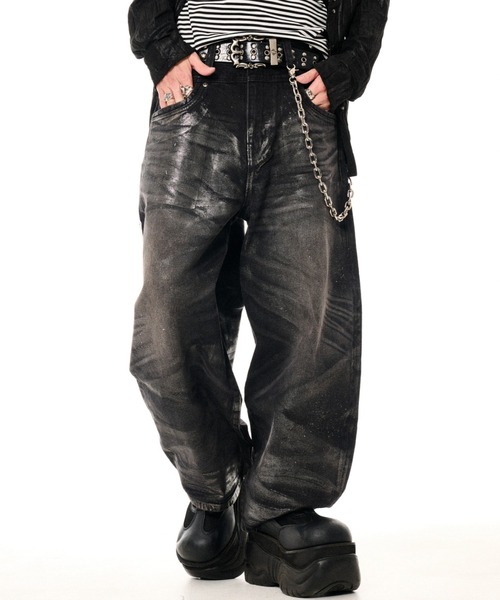 FUGA(フーガ)の「『FUGA/フーガ』2002 × FUGA Wing Baggy Denim Pants(デニムパンツ・メンズ・ブルー/ブラック・S/M/L)」の5枚目の写真