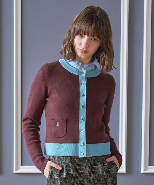 DRESSTERIOR(ドレステリア)の「ウォッシャブルコットンカシミヤ混配色カーディガン(カーディガン/ボレロ・レディース・ブラウン系その他・38/36/34/40)」の18枚目の写真