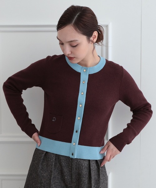 DRESSTERIOR(ドレステリア)の「ウォッシャブルコットンカシミヤ混配色カーディガン(カーディガン/ボレロ・レディース・ブラウン系その他・38/36/34/40)」の19枚目の写真