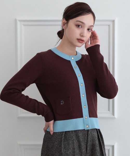 DRESSTERIOR(ドレステリア)の「ウォッシャブルコットンカシミヤ混配色カーディガン(カーディガン/ボレロ・レディース・ブラウン系その他・38/36/34/40)」の20枚目の写真