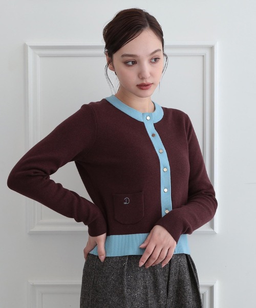 DRESSTERIOR(ドレステリア)の「ウォッシャブルコットンカシミヤ混配色カーディガン(カーディガン/ボレロ・レディース・ブラウン系その他・38/36/34/40)」の21枚目の写真