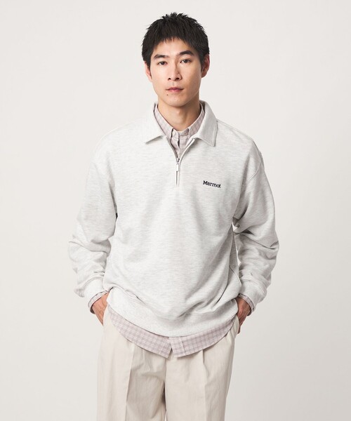 MARMOT（マーモット）の「【別注】＜Marmot＞ハーフジップ 長袖 スウェット（スウェット・メンズ・ダークグレー/ライトグレー・M/L/XL）」の6枚目の写真