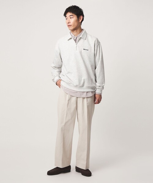 MARMOT（マーモット）の「【別注】＜Marmot＞ハーフジップ 長袖 スウェット（スウェット・メンズ・ダークグレー/ライトグレー・M/L/XL）」の8枚目の写真