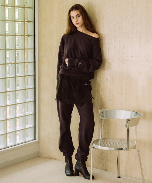Champion(チャンピオン)の「Champion/チャンピオン SLOBE別注 スウェットパンツ(スウェットパンツ・レディース・ライトグレー/ブラック/ブラウン・FREE)」の8枚目の写真