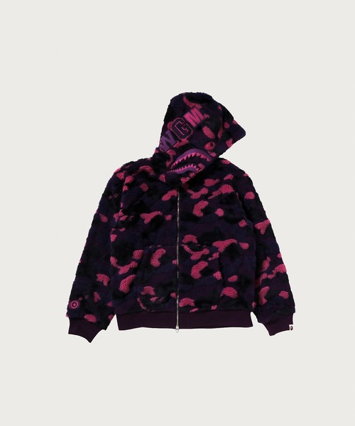COLOR CAMO SHARK BOA CROPPED FIT ZIP HOODIE（ミリタリージャケット