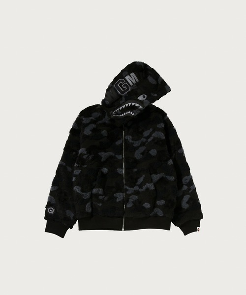 COLOR CAMO SHARK BOA CROPPED FIT ZIP HOODIE（ミリタリージャケット
