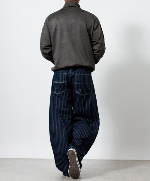 NYLAUS(ナイラス)の「【NYS】カットスエード トラックジャケット リブ配色 トラッカー ロゴ刺繍(その他アウター・メンズ・チャコール/ミント/グレー・L/M/S)」の20枚目の写真