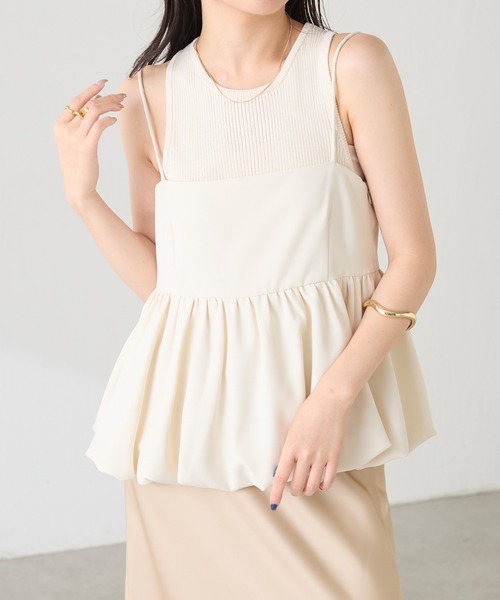 COLLAGE GALLARDAGALANTE(コラージュガリャルダガランテ)の「バルーンビスチェ/Nuel(その他トップス・レディース・アイボリー/ブラック・FREE)」の1枚目の写真