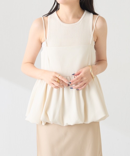 COLLAGE GALLARDAGALANTE(コラージュガリャルダガランテ)の「バルーンビスチェ/Nuel(その他トップス・レディース・アイボリー/ブラック・FREE)」の5枚目の写真