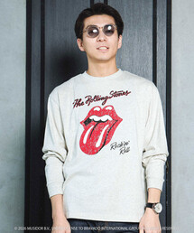 SLAP SLIP（スラップスリップ）の「【ザ・ローリング・ストーンズｘSLAP】フロントｘバックロゴプリント長袖Tシャツ大人（Tシャツ/カットソー）」
