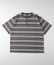 Right-on | マルチボーダーヘンリーネックTシャツ(Tシャツ/カットソー)
