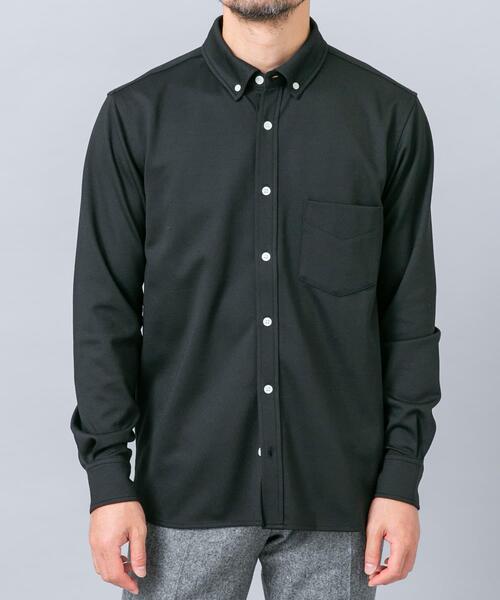 URBAN RESEARCH ROSSO MEN（アーバンリサーチロッソメン）の「『セットアップ対応/防シワ』 ウールジャージーボタンダウンシャツ（シャツ/ブラウス・メンズ・ブラック/ホワイト/グレー/ネイビー・SMALL/MEDIUM/LARGE/X-LARGE）」の12枚目の写真