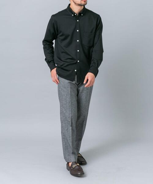 URBAN RESEARCH ROSSO MEN（アーバンリサーチロッソメン）の「『セットアップ対応/防シワ』 ウールジャージーボタンダウンシャツ（シャツ/ブラウス・メンズ・ブラック/ホワイト/グレー/ネイビー・SMALL/MEDIUM/LARGE/X-LARGE）」の15枚目の写真
