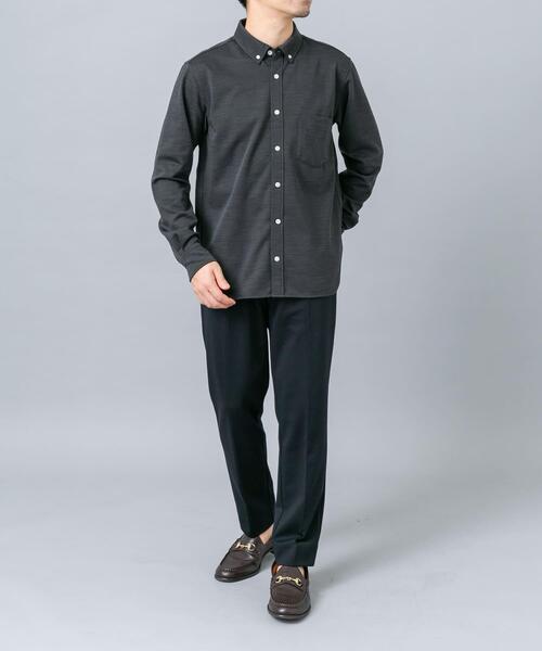 URBAN RESEARCH ROSSO MEN（アーバンリサーチロッソメン）の「『セットアップ対応/防シワ』 ウールジャージーボタンダウンシャツ（シャツ/ブラウス・メンズ・ブラック/ホワイト/グレー/ネイビー・SMALL/MEDIUM/LARGE/X-LARGE）」の22枚目の写真
