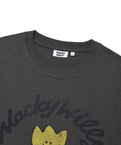 Wacky WiLLy(ワッキーウィリー)の「キキ&ポコ スラブ 半袖Tシャツ チャコール(Tシャツ/カットソー・レディース・その他・SMALL)」の4枚目の写真
