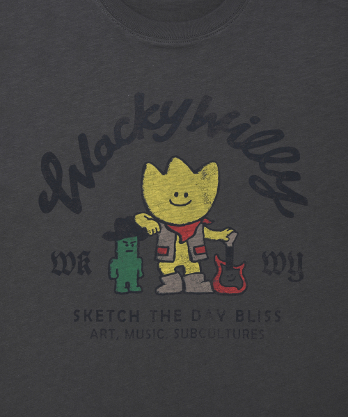 Wacky WiLLy(ワッキーウィリー)の「キキ&ポコ スラブ 半袖Tシャツ チャコール(Tシャツ/カットソー・レディース・その他・SMALL)」の5枚目の写真