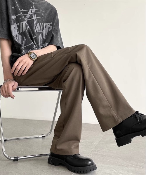 DOUBLE STEAL(ダブルスティール)の「DS立体タックワイドスラックス(スラックス・メンズ・ブラウン/ブラック・X-LARGE/LARGE/MEDIUM/SMALL)」の3枚目の写真