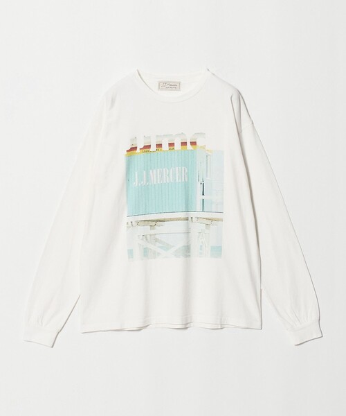 jj mercer(ジェイジェイマーサー)の「【別注】<J.Jmercer>プリント ロングスリーブ Tシャツ(Tシャツ/カットソー・レディース・ライム/ブラック/ホワイト・FREE)」の2枚目の写真