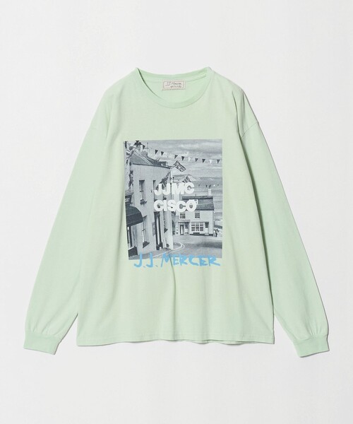 jj mercer(ジェイジェイマーサー)の「【別注】<J.Jmercer>プリント ロングスリーブ Tシャツ(Tシャツ/カットソー・レディース・ライム/ブラック/ホワイト・FREE)」の1枚目の写真
