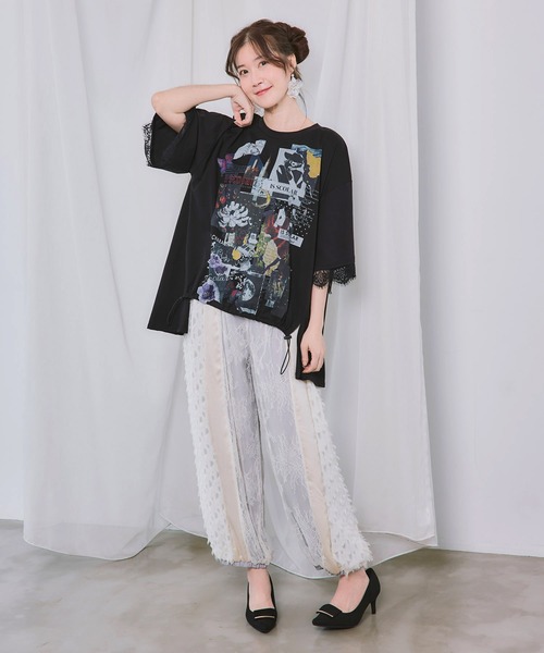 iS ScoLar(イズスカラー)の「563203:素材切替バルーンパンツ(その他パンツ・レディース・ネイビー/アイボリー/ブラック・M)」の4枚目の写真
