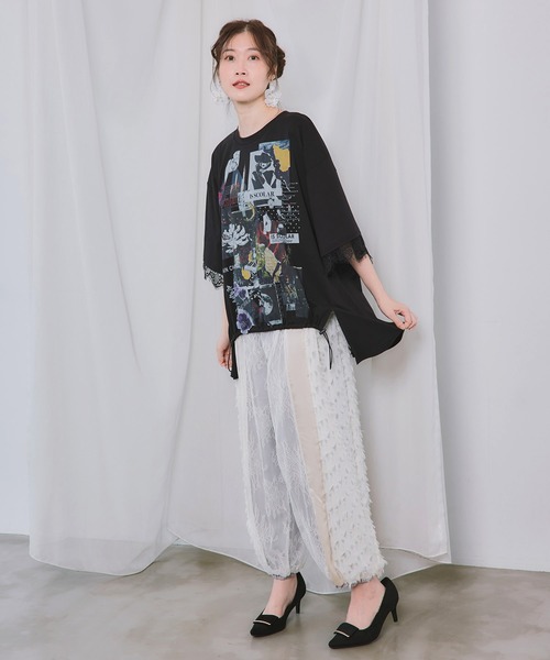 iS ScoLar(イズスカラー)の「563203:素材切替バルーンパンツ(その他パンツ・レディース・ネイビー/アイボリー/ブラック・M)」の5枚目の写真