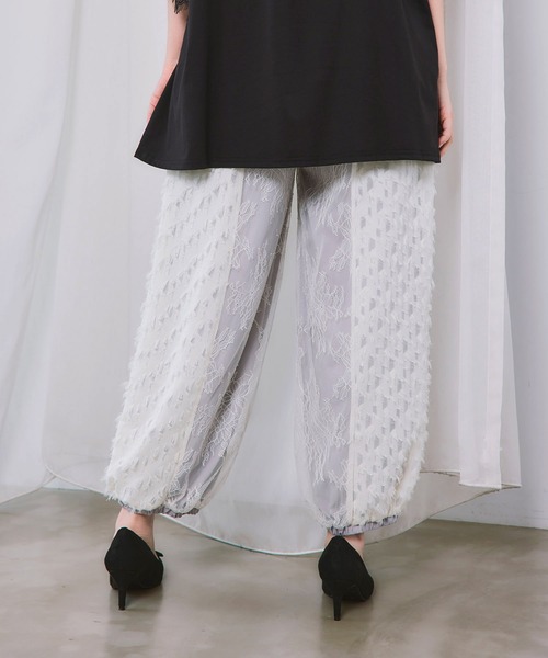 iS ScoLar(イズスカラー)の「563203:素材切替バルーンパンツ(その他パンツ・レディース・ネイビー/アイボリー/ブラック・M)」の8枚目の写真