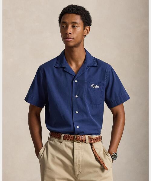 POLO RALPH LAUREN(ポロ ラルフ ローレン)の「The Ralph ロゴ キャンプ シャツ(シャツ/ブラウス・メンズ・ネイビー系1・S/L/XS)」の1枚目の写真