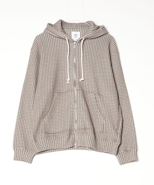 SEAGREEN(シーグリーン)の「SEAGREEN(シーグリーン) ONI WAFFLE RELAX HOODIE オニワッフルリラックスフーディ(パーカー・メンズ・グレイッシュベージュ・2/3/4)」の1枚目の写真