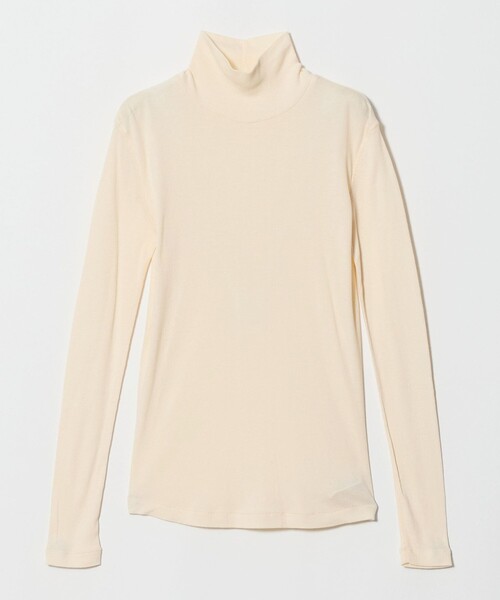 Steven Alan（スティーブンアラン）の「＜Steven Alan＞コットン シルク リブ タートルネック プルオーバー（Tシャツ/カットソー・レディース・ダークブラウン/ブラック/オフホワイト・FREE）」の2枚目の写真