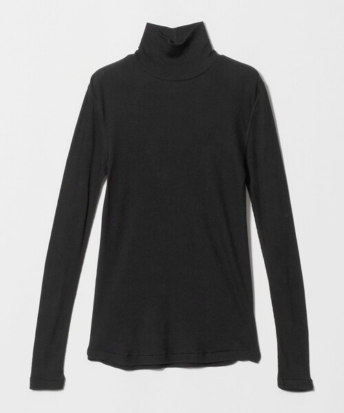 Steven Alan（スティーブンアラン）の「＜Steven Alan＞コットン シルク リブ タートルネック プルオーバー（Tシャツ/カットソー・レディース・ダークブラウン/ブラック/オフホワイト・FREE）」の3枚目の写真