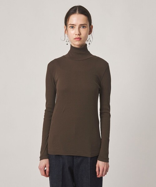 Steven Alan（スティーブンアラン）の「＜Steven Alan＞コットン シルク リブ タートルネック プルオーバー（Tシャツ/カットソー・レディース・ダークブラウン/ブラック/オフホワイト・FREE）」の10枚目の写真