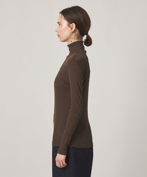 Steven Alan（スティーブンアラン）の「＜Steven Alan＞コットン シルク リブ タートルネック プルオーバー（Tシャツ/カットソー・レディース・ダークブラウン/ブラック/オフホワイト・FREE）」の11枚目の写真