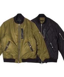 REVERSIBLE DIAMOND-QUILTED MA1 BOMBER JACKET