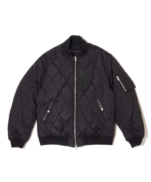 CRIMIE(クライミー)の「REVERSIBLE DIAMOND-QUILTED MA1 BOMBER JACKET(MA-1・メンズ・ブラック/カーキ・XL/L/M/S/XXL)」の6枚目の写真