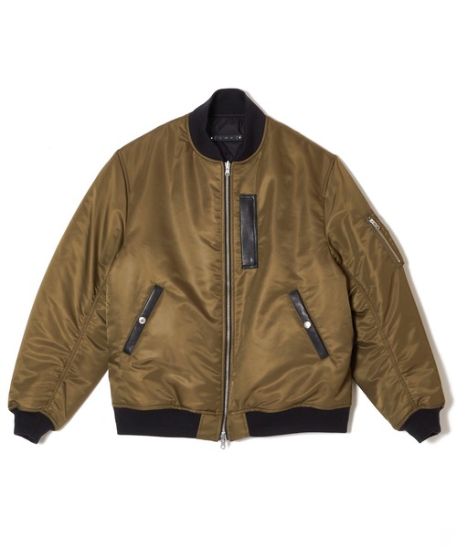 CRIMIE(クライミー)の「REVERSIBLE DIAMOND-QUILTED MA1 BOMBER JACKET(MA-1・メンズ・ブラック/カーキ・XL/L/M/S/XXL)」の13枚目の写真